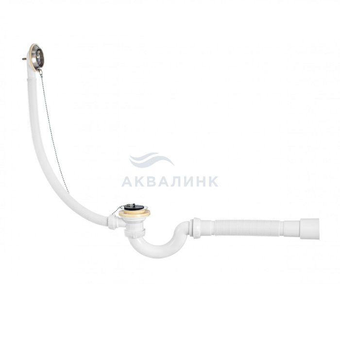 Обвязка для ванны Wirquin S-образный 1-1/2х40 с пробкой, с гофрой 40x40/50мм 30718060