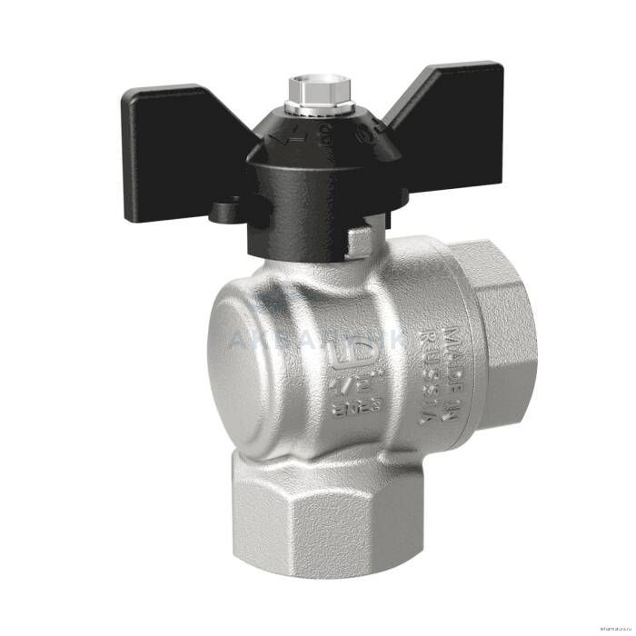 Кран шаровой LD Pride угловой, вр бабочка 1/2" (47.15.В-В.У.Б)