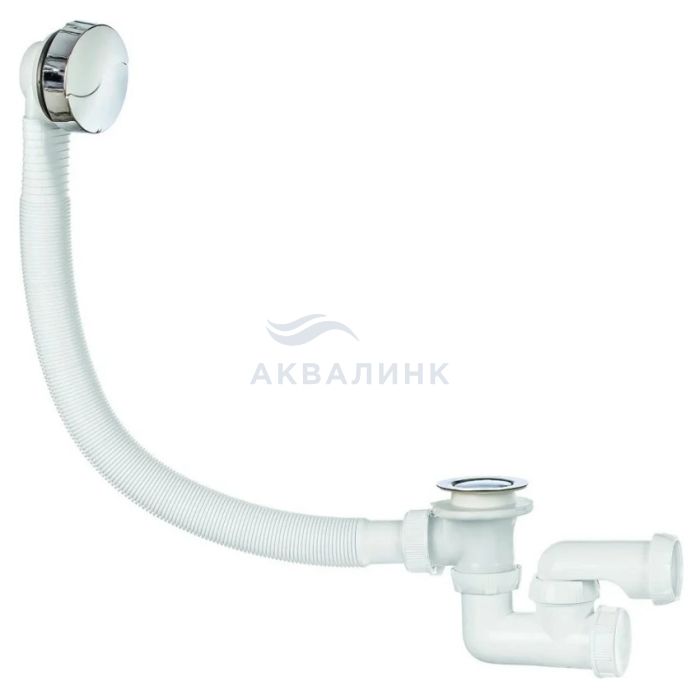 Обвязка для ванны Wirquin SP5603 полуавтомат, вентиль ABS, клапан латунь, хром 30717567