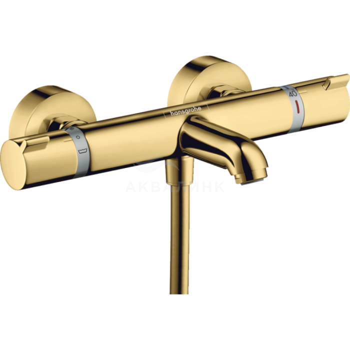 Смеситель для ванны и душа Hansgrohe Ecostat Comfort термостатический, золото 13114990