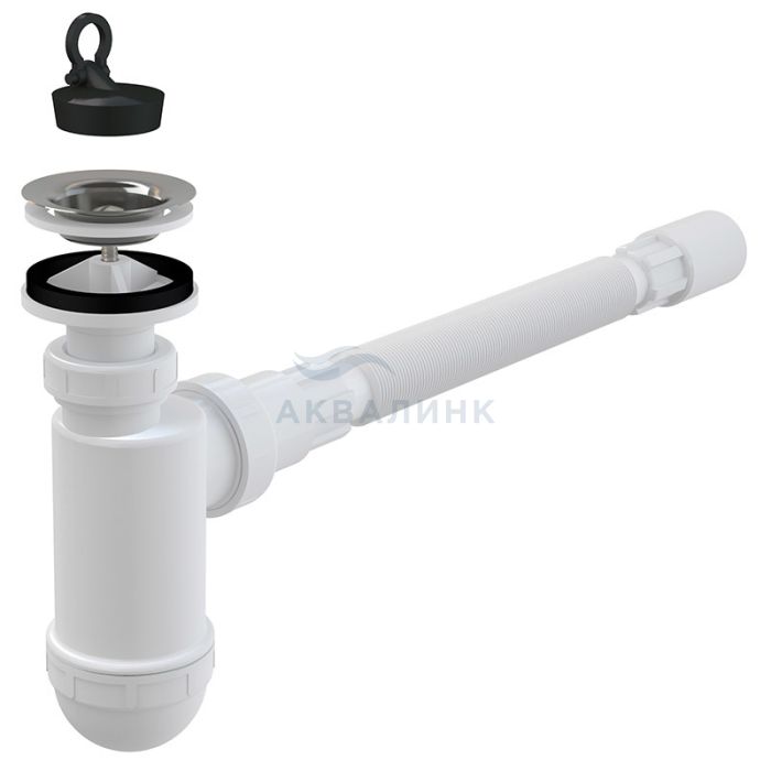 Сифон AlcaPlast A41+A71 (A710) с гофрой