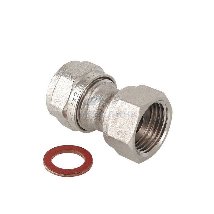 Соединение Valtec обжим с накидной гайкой 16х1/2"