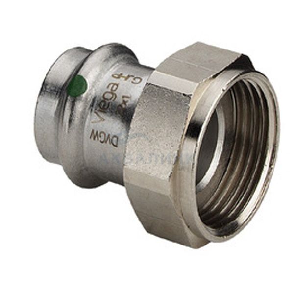 Муфта с накидной гайкой пресс Viega Sanpress inox