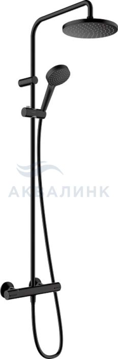 Система душевая Hansgrohe Vernis Blend 26276670 Showerpipe 200 1jet с термостатом, черный