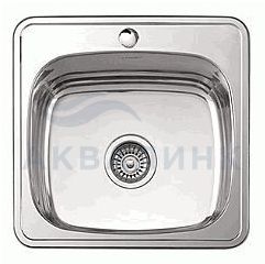 Мойка врезная 38х38 (0,8х180) Ledeme L93838 с сифоном