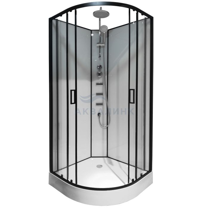 Кабина душевая Loranto Neo CS-21811 100х100 без крыши, низкий поддон, белые стенки