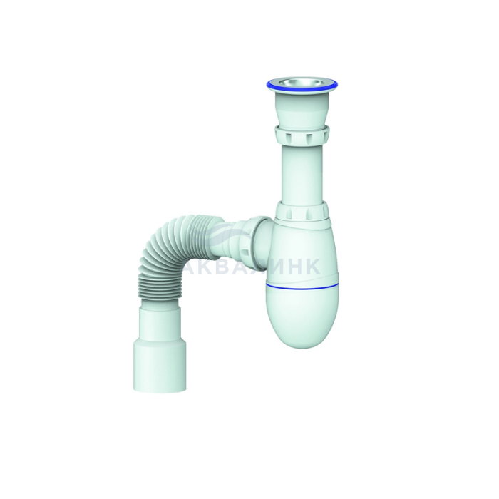 Сифон Unicorn A120Р 1-1/2*40 для умывальника с литым выпуском и гифрой 40*40/50 