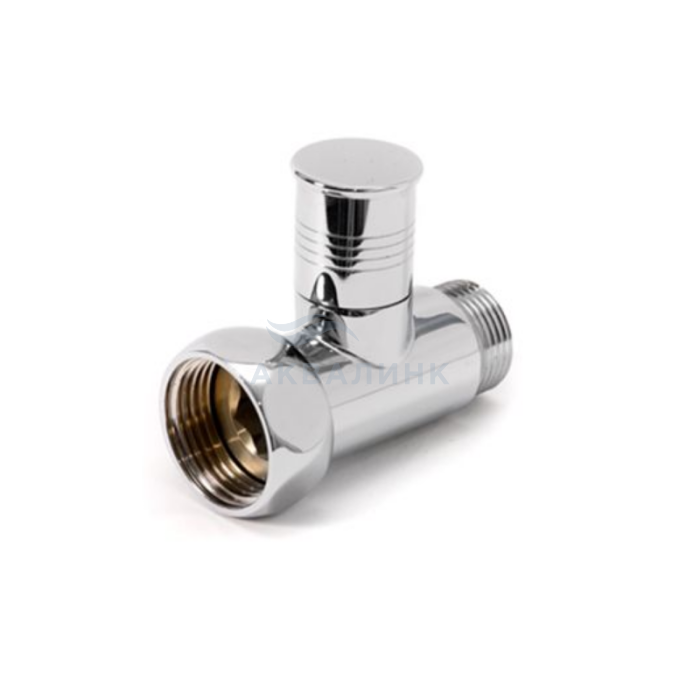 Вентиль для псш прямой круглый Luxon в/н 1х3/4" хром