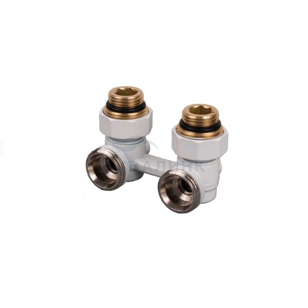 Узел нижнего подключения Delta угловой G 3/4 x 1/2 D=50 MM RAL9016 325502216 