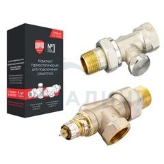 Набор термостатический для радиатора осевой ROYAL THERMO 1/2" М30х1,5