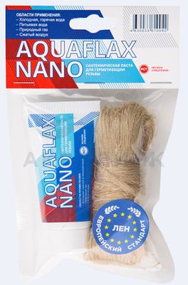 Комплект Aquaflax nano с Европейским льном в пакетах тюбик 270г + 40г лен