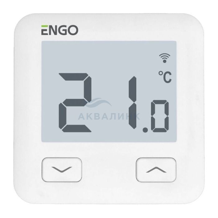 Терморегулятор Engo E10W230WiFi программируемый встраиваемый белый, управляемый через интернет, Wi-Fi. 
