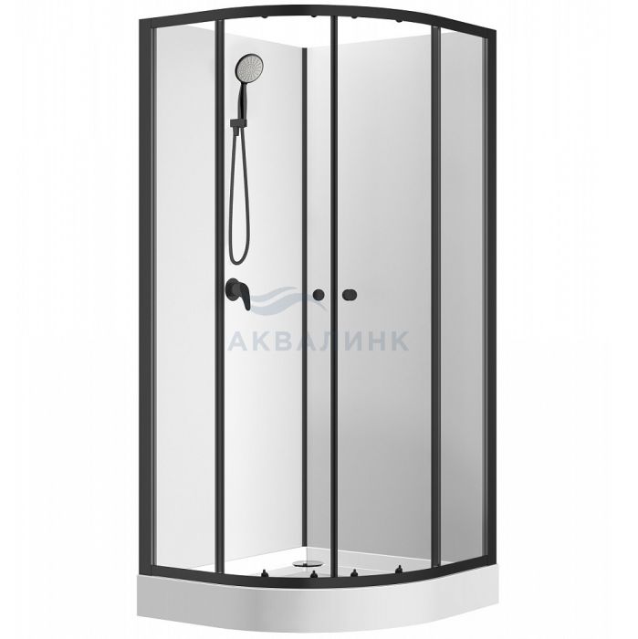 Кабина душевая Loranto Neo CS-21800 100х100 без крыши, низкий поддон, белые стенки